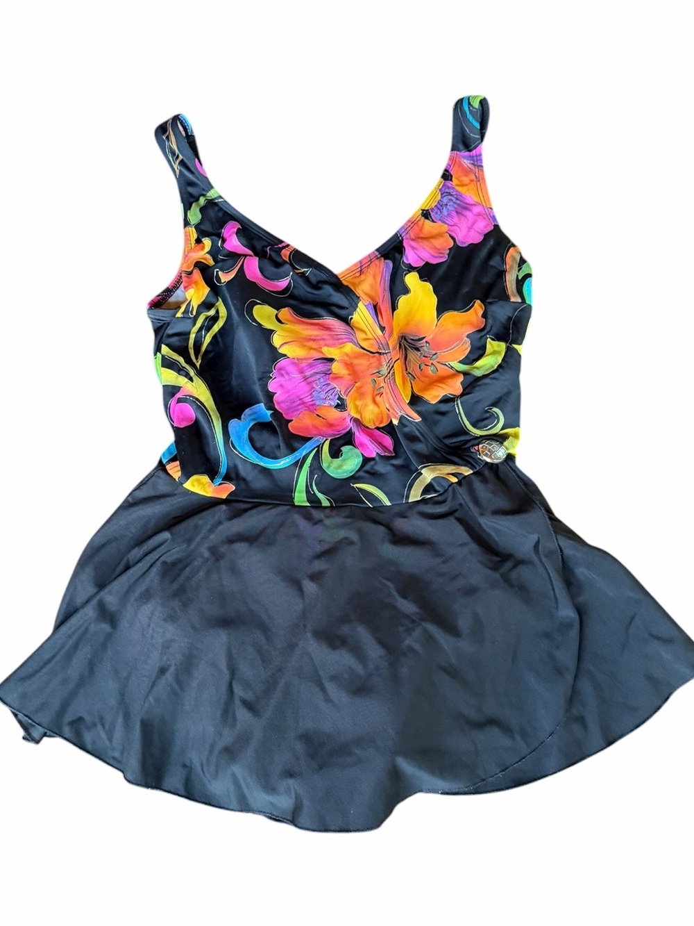 Late 80s/Early 90s Longitude Tropical One-Piece Swimdress
